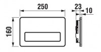 JIKA tlačítko PL3 Single Flush chrom mat   H8936600070001